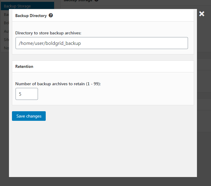 You can configure retention settings (only keep X number of backups) so that disk space used by your Web Server and/or your FTP/SFTP to store backups does not grow out of control.