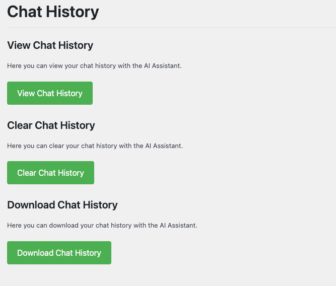 User data management interface