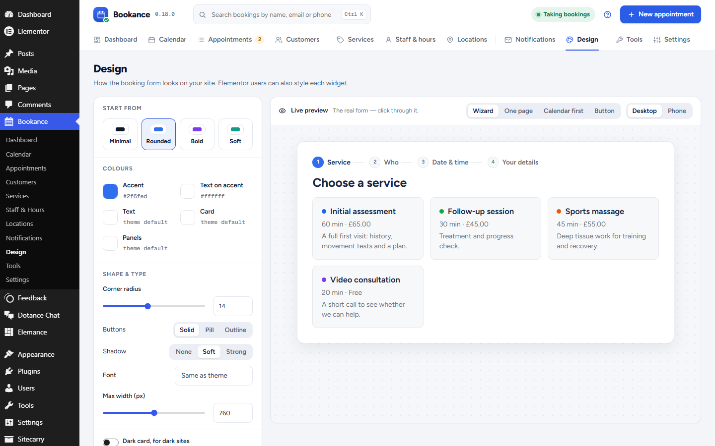 Bookance Appointment Booking – Booking Calendar, Staff Scheduling &amp; Email Reminders
