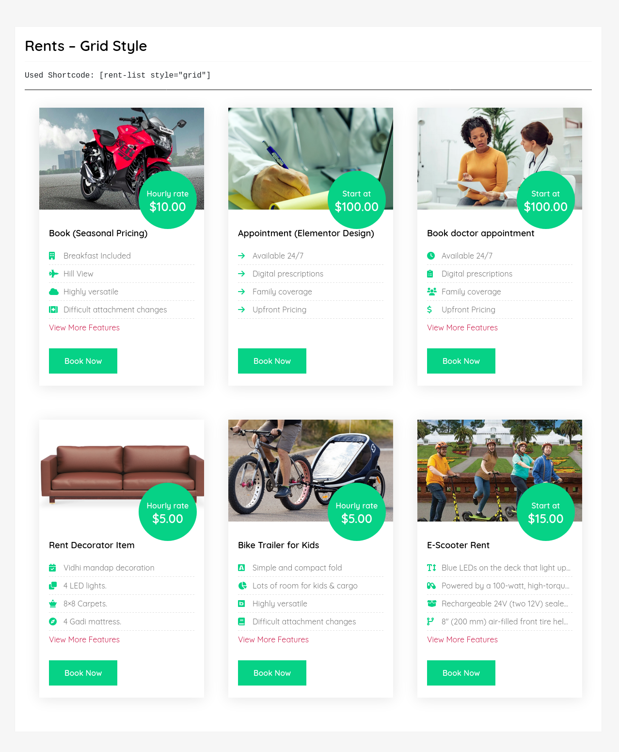 Rental and Booking Manager for Bike, Car, Dress, Resort with WooCommerce Integration – WpRently | WordPress plugin