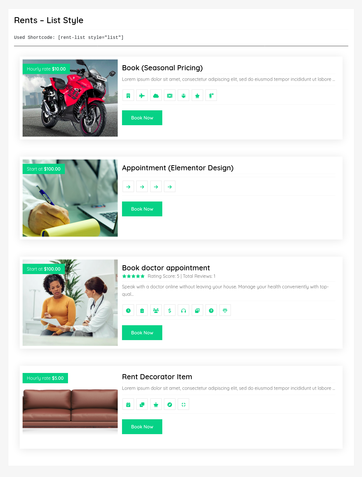 Rental and Booking Manager for Bike, Car, Dress, Resort with WooCommerce Integration – WpRently | WordPress plugin