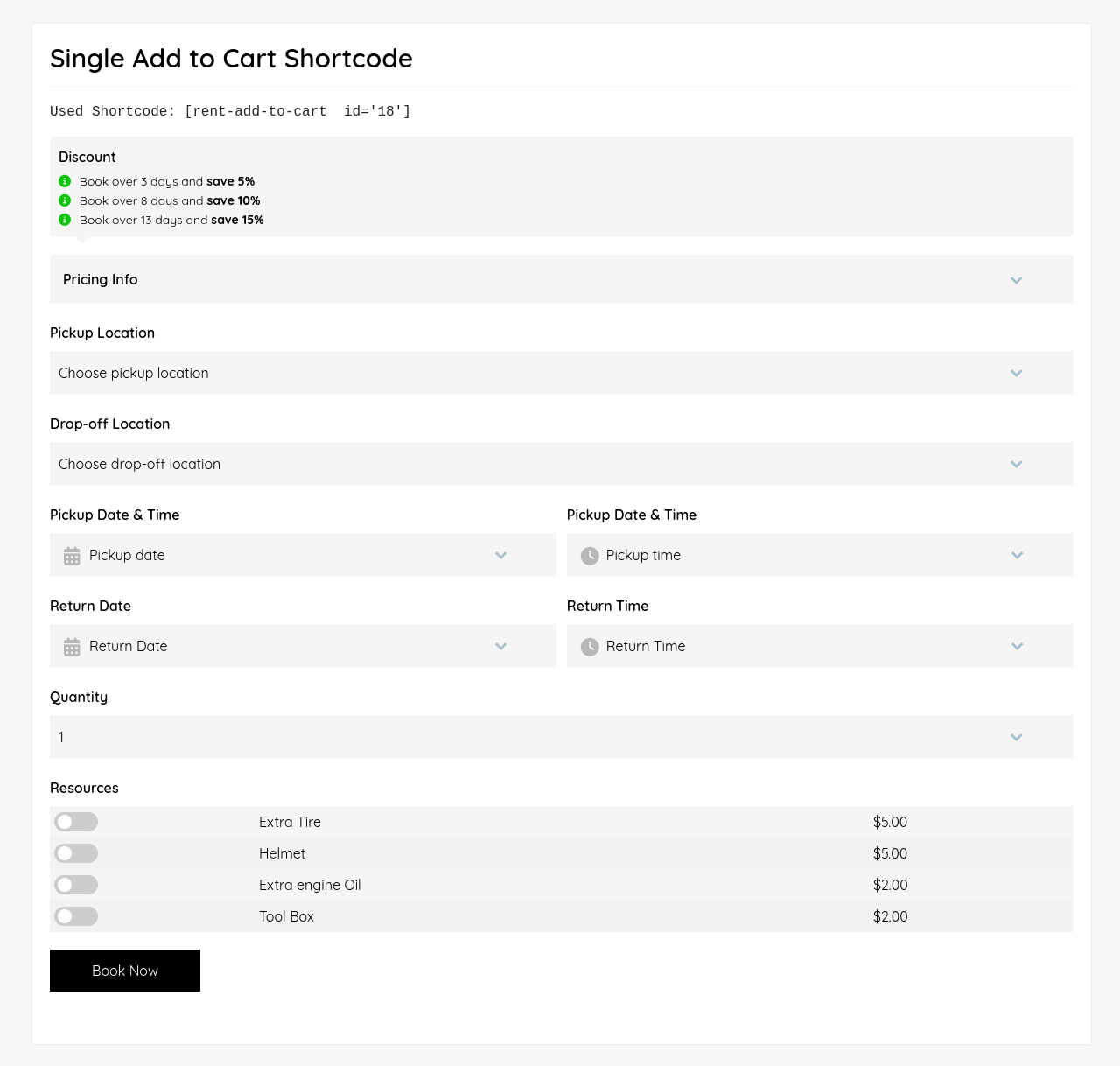 Rental and Booking Manager for Bike, Car, Dress, Resort with WooCommerce Integration – WpRently | WordPress plugin