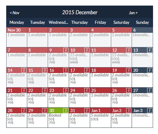 Booking calendar, Appointment Booking System