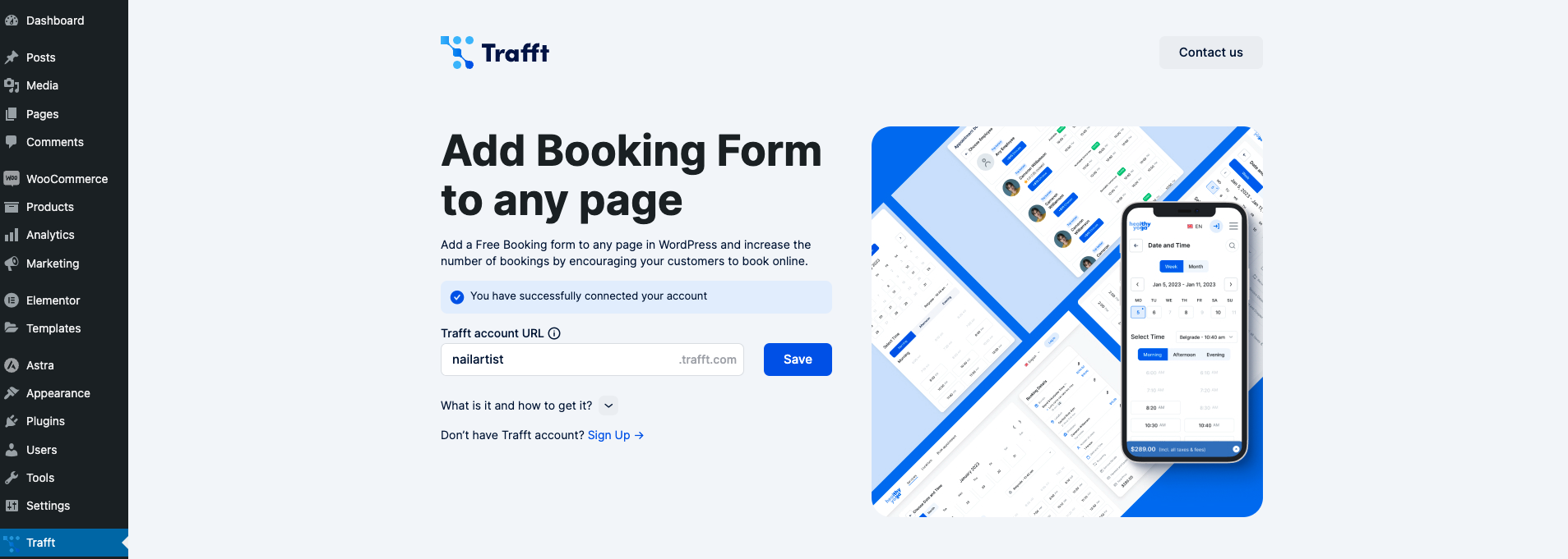 Trafft dashboard