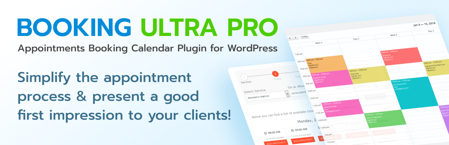 Product image for Booking Ultra Pro Appointments Booking Calendar Plugin.