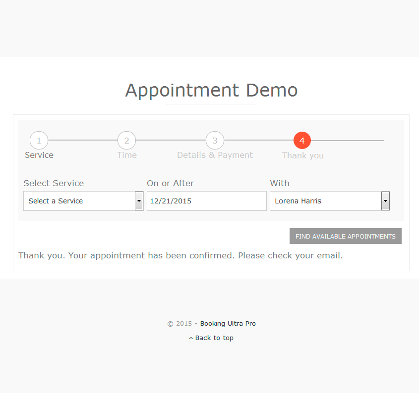 BOOKING STEP 4