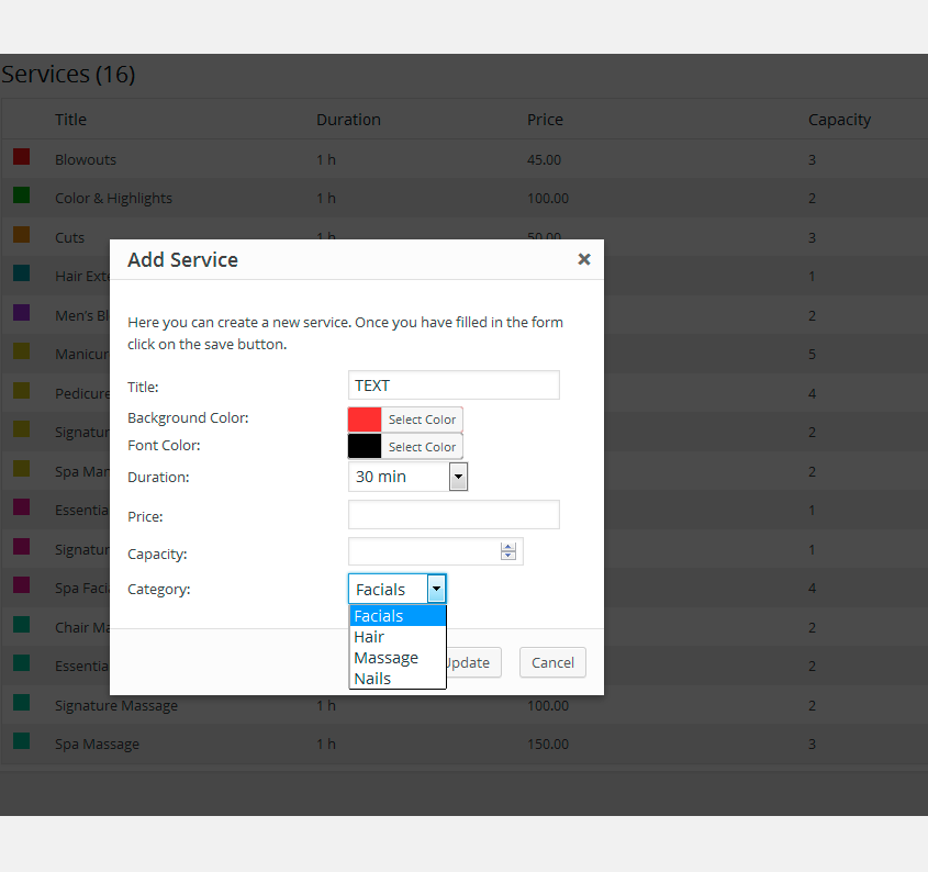 CREATE SERVICES