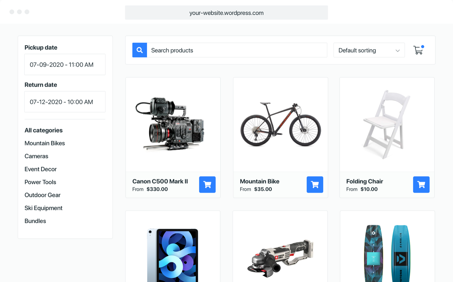 Allow people to browse and book your inventory online