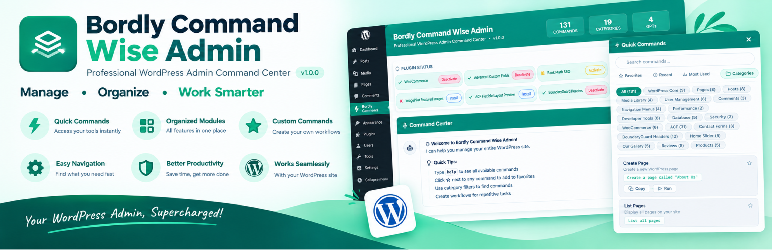 Bordly Command Wise Admin