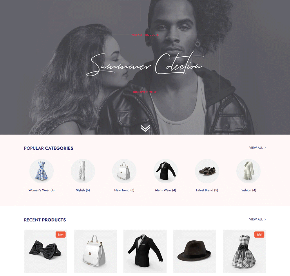 WooCommerce Elementor Homepage Template #2