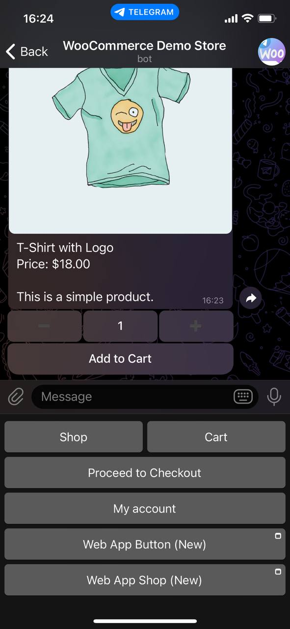 Bot for Telegram on WooCommerce
