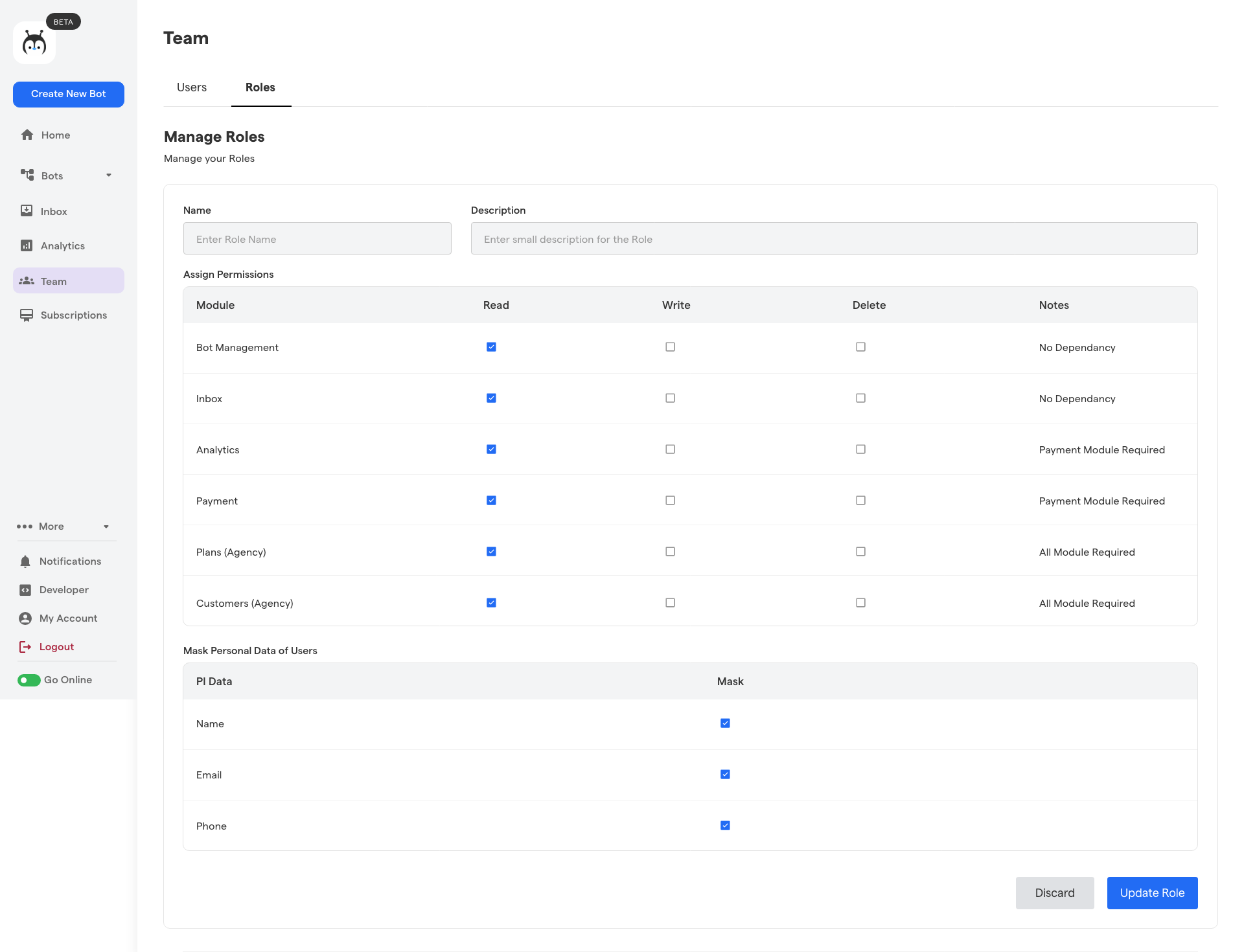 Assign Roles &amp; Permissions To Your Agents