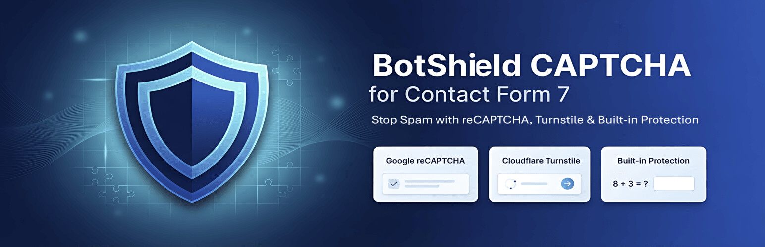 WordPress 外掛 BotShield CAPTCHA for Contact Form 7 的封面圖片。