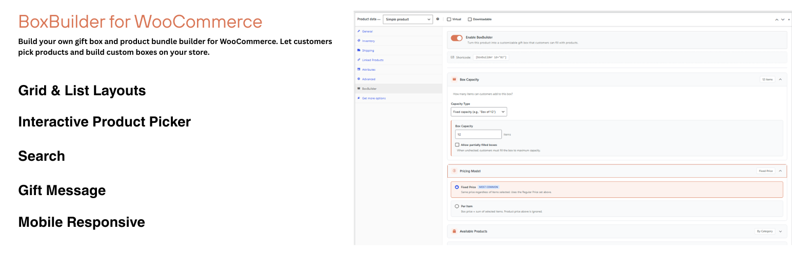 BoxBuilder for WooCommerce