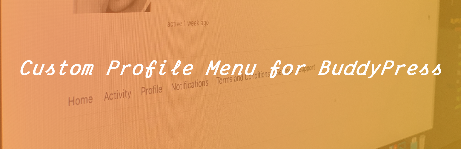 WordPress 外掛 Custom Profile Menu for BuddyPress 的封面圖片。