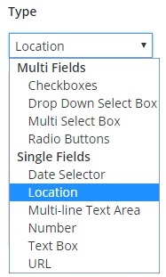 Creating a Profile Field of Type &gt; Location