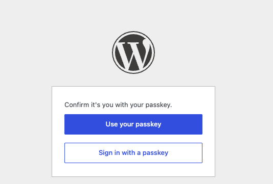 A passkey as the second step after the password.