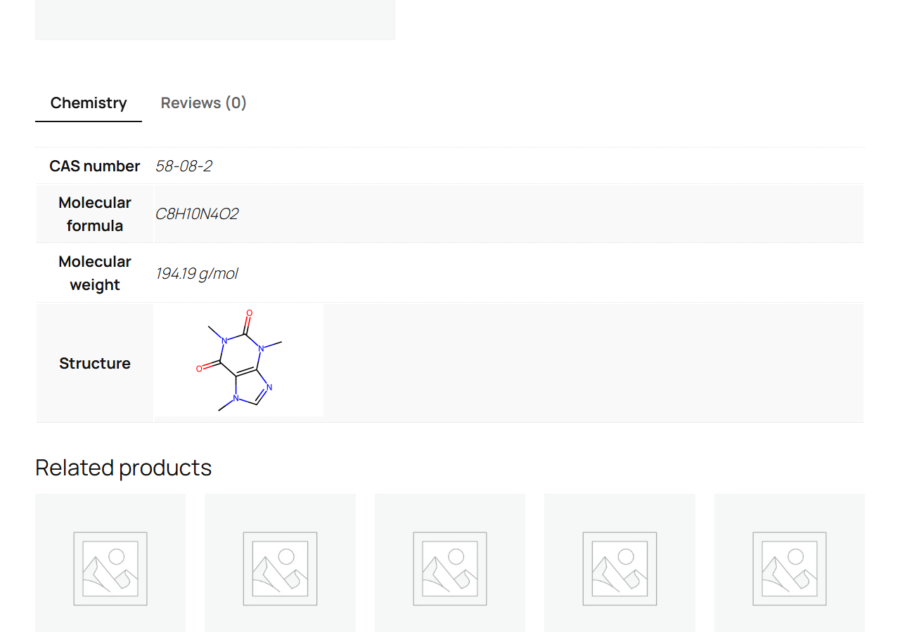 Product page – the structure drawing and identifiers, shown in the theme's own styling.