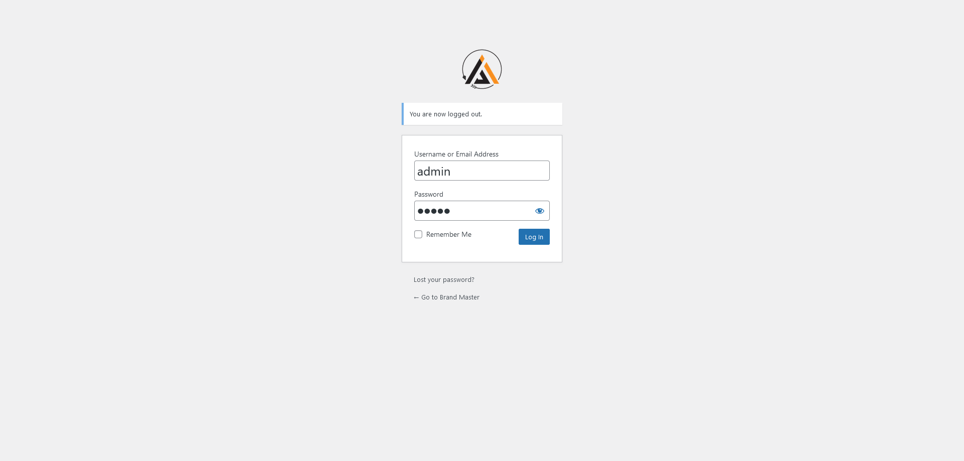 Frontend - Login page with own logo