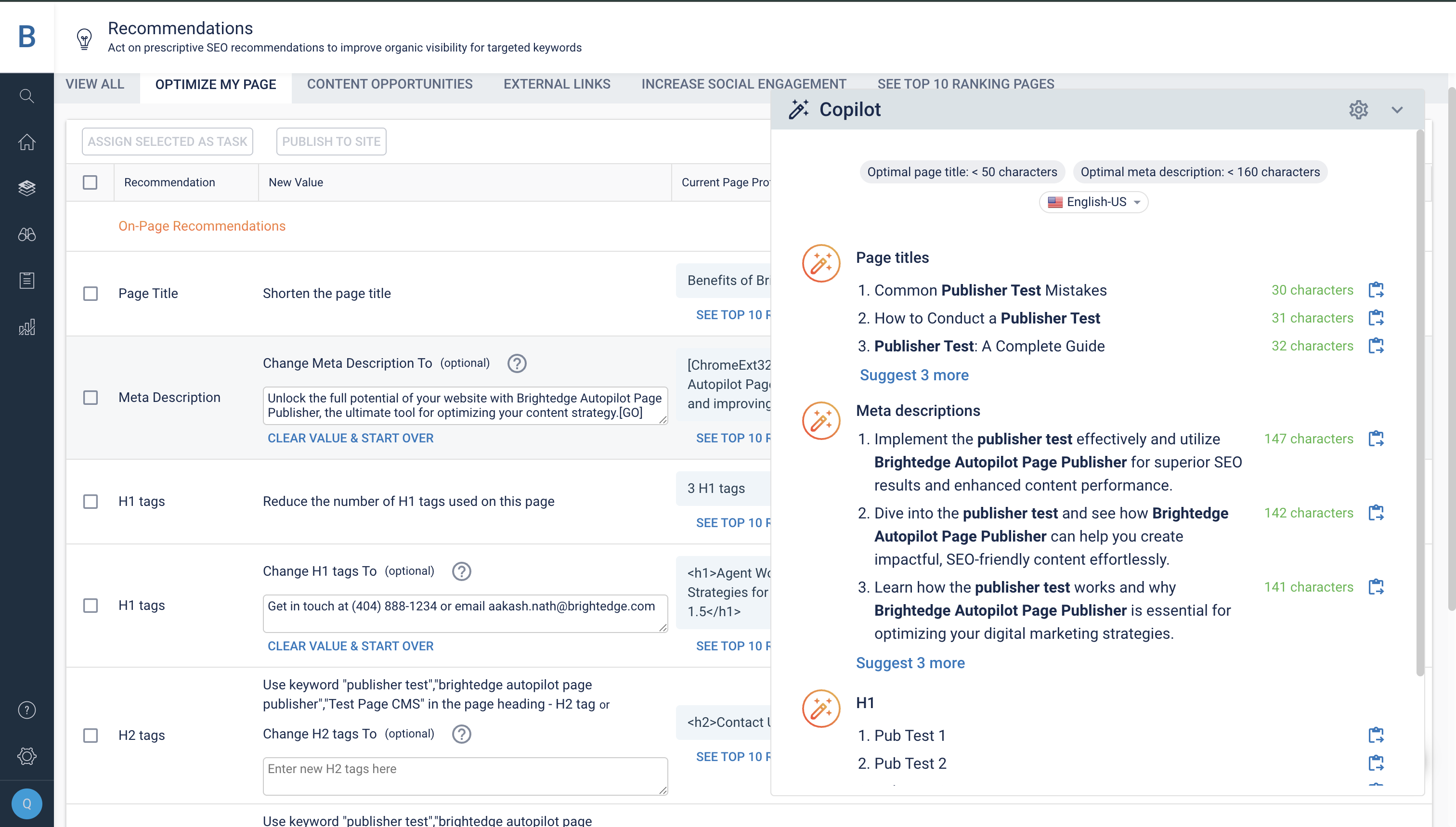 BrightEdge offical platform - Get AI suggestions &amp; update instantly.