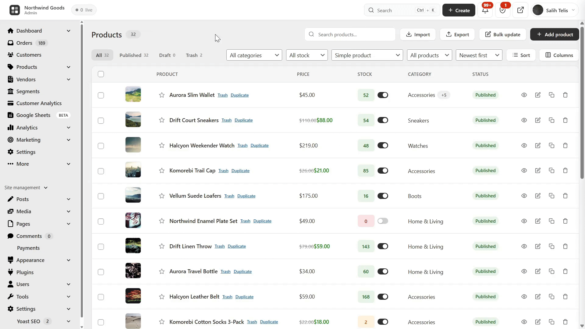 Product List