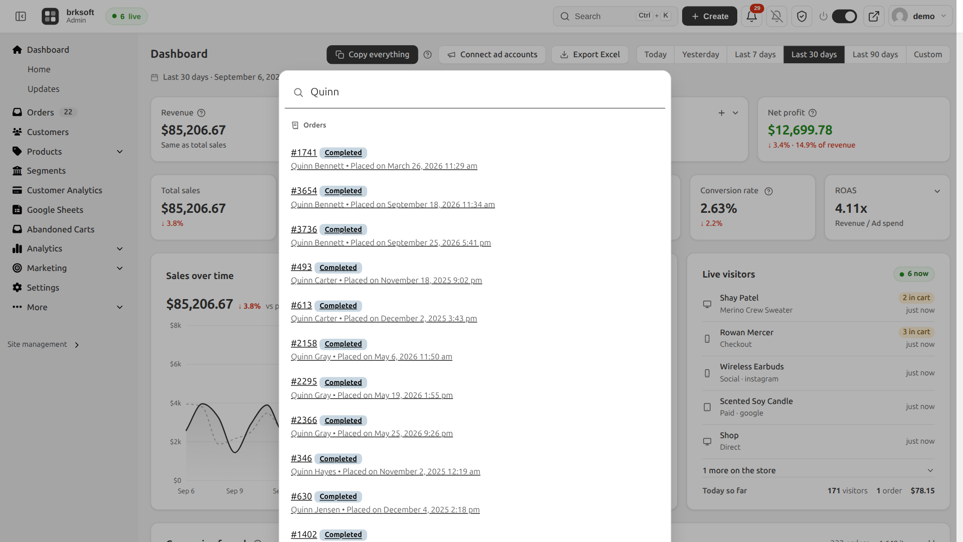 Order Search