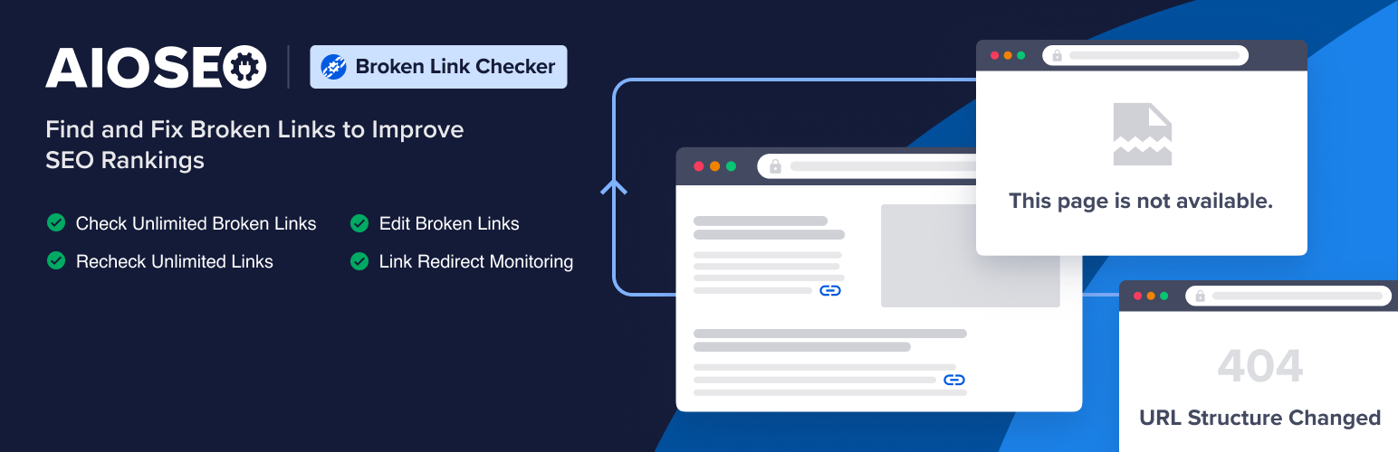 Broken Link Checker by AIOSEO – Easily Fix/Monitor Internal and External links