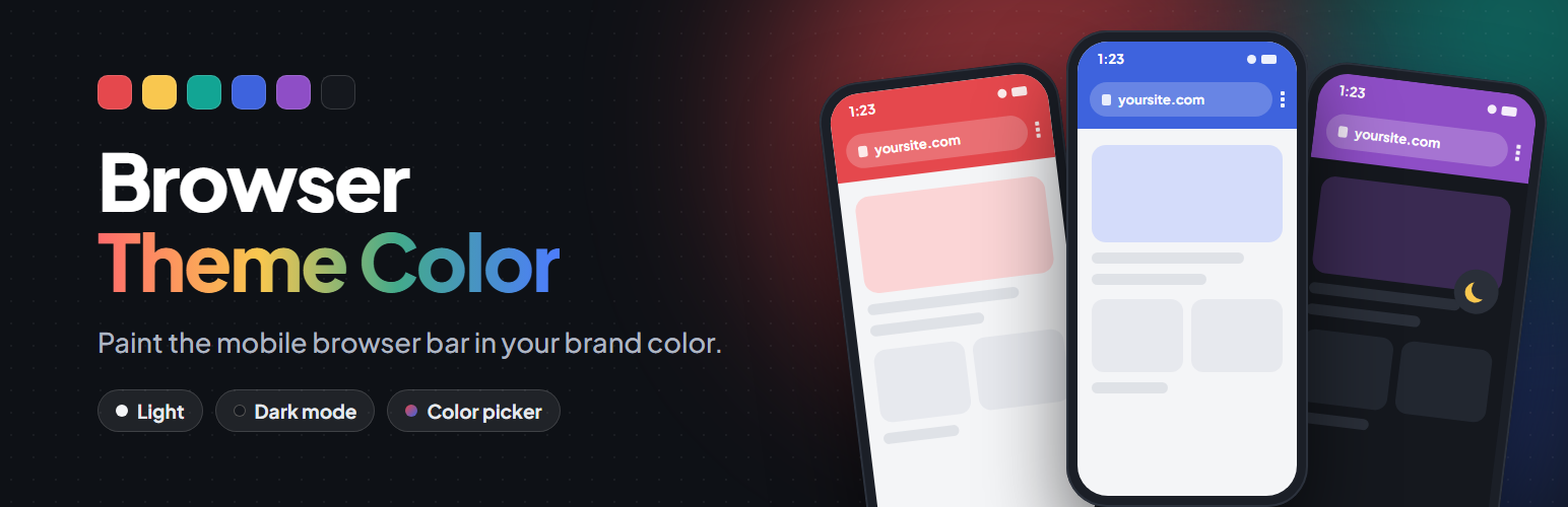 Browser Theme Color – Address Bar Color & Dark Mode preview