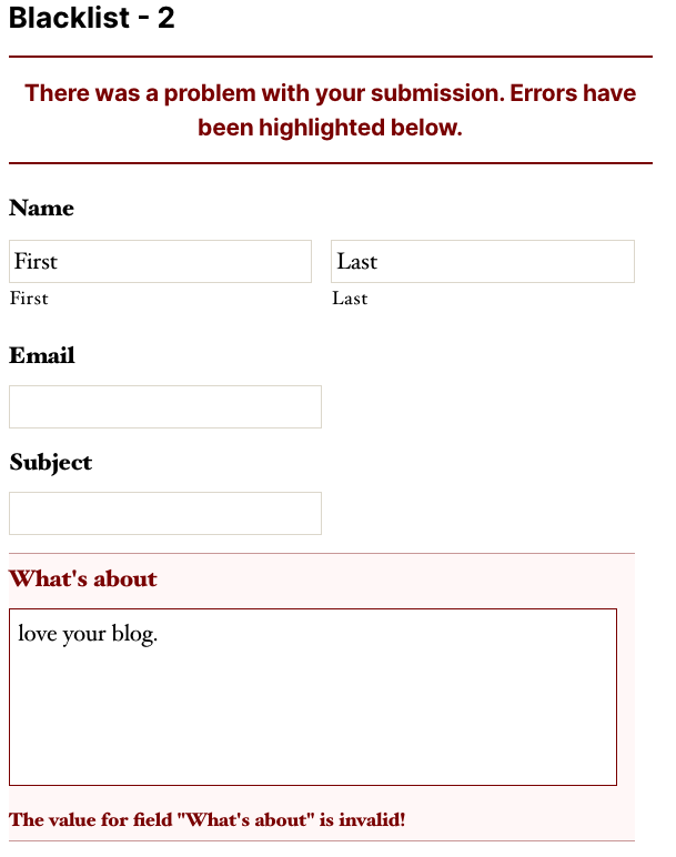 Blocked when submit form