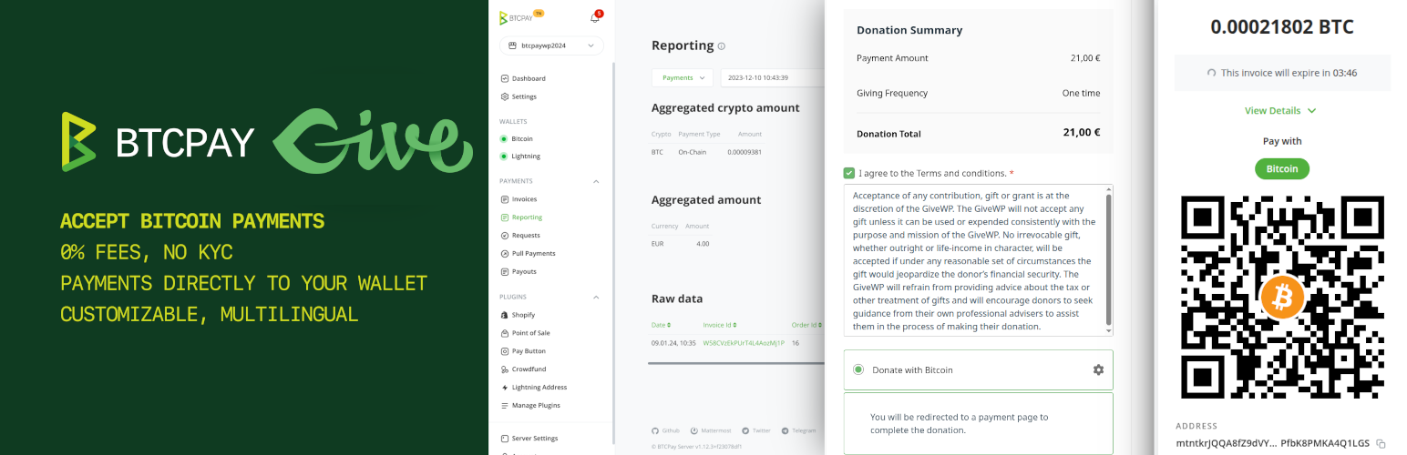 BTCPay for GiveWP