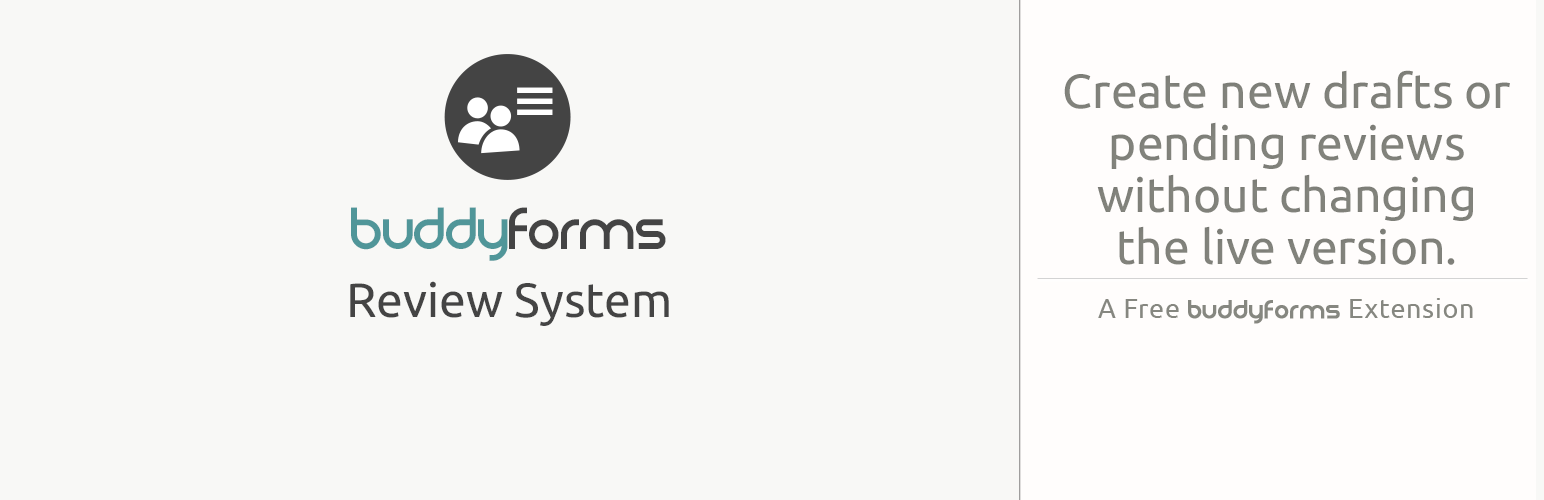 BuddyForms Moderation ( Former: Review Logic ) preview