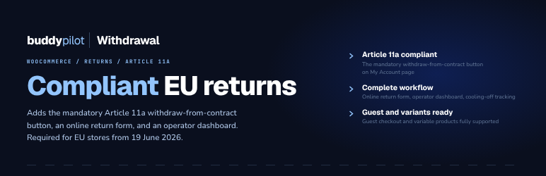 BuddyPilot Withdrawal – Easy Returns for WooCommerce preview