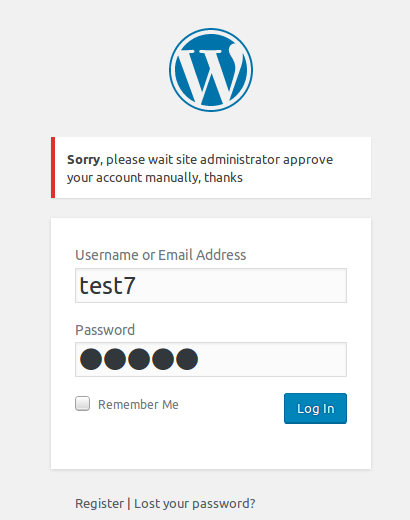 If you enabled 'Approved Users Only', only approved users can login your site