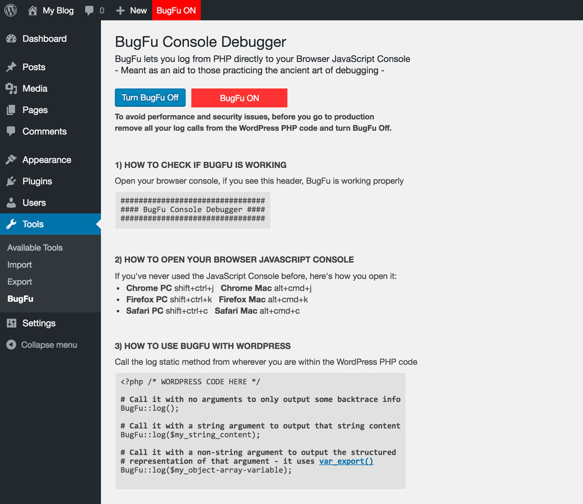 BugFu Console Debugger