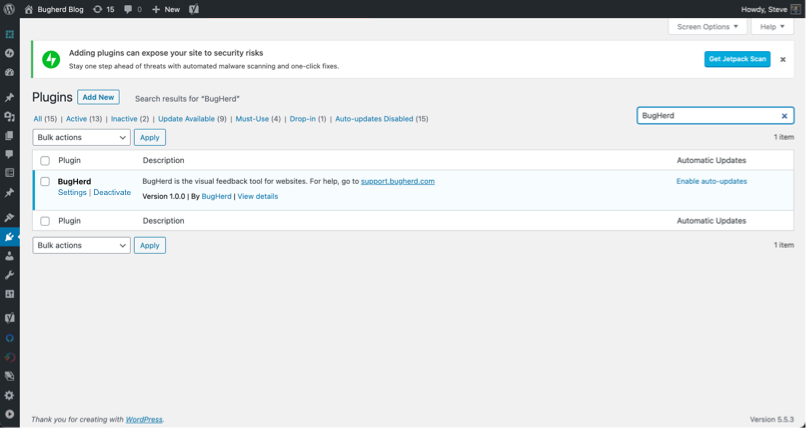 <p>Configure the plugin from the Settings menu of clicking the settings link on the plugin page.
</p>