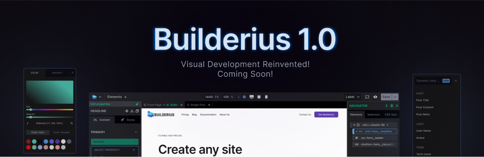 WordPress 外掛 Builderius Website Builder – Next Generation Page Builder 的封面圖片。