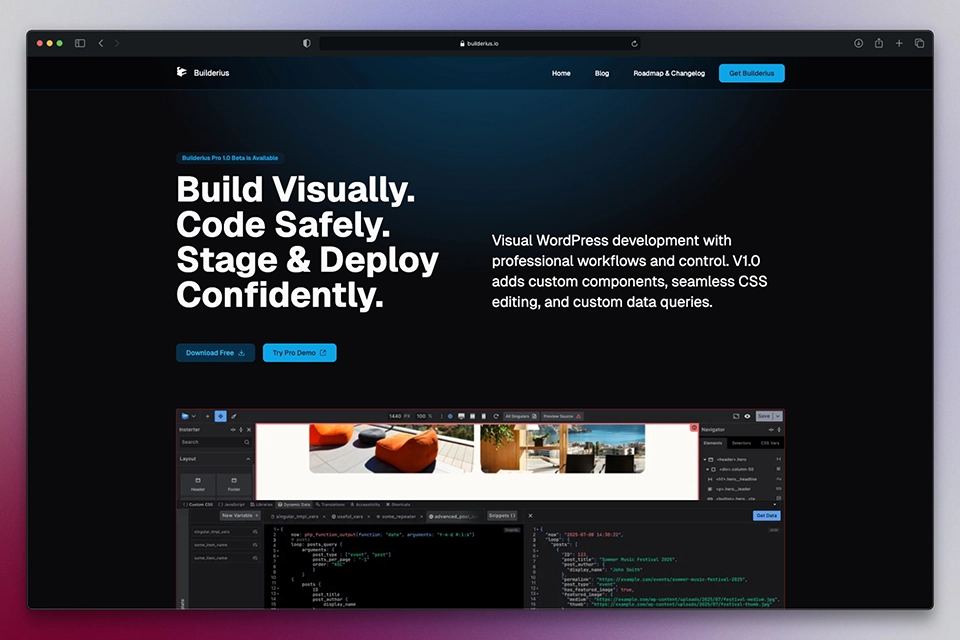 Builderius, a website built by Israel Reyes