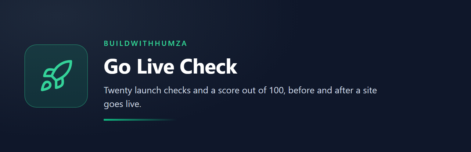 BuildWithHumza Go Live Check