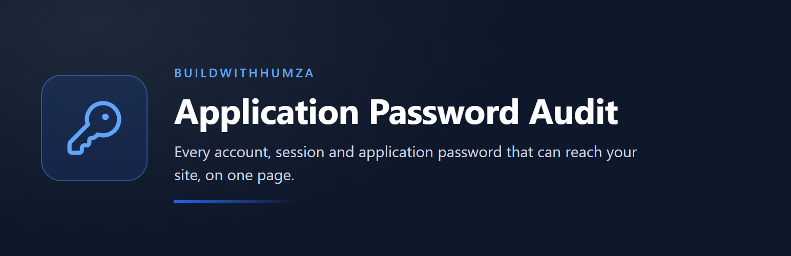 WordPress 外掛 BuildWithHumza Application Password Audit 的封面圖片