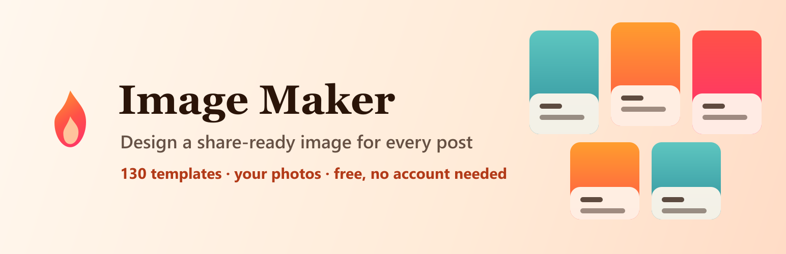 Burnpedia Image Maker – Social Image Designer with 130 Templates