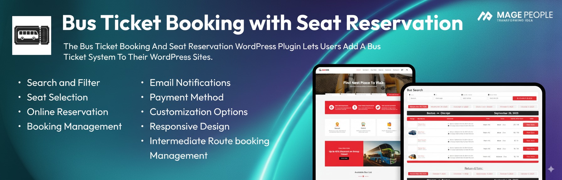 Bus Ticket Booking with Seat Reservation – WpBusTicketly | WordPress plugin