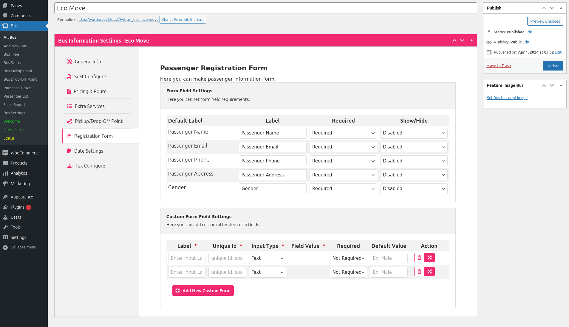 Bus Ticket Booking with Seat Reservation – WpBusTicketly | WordPress plugin