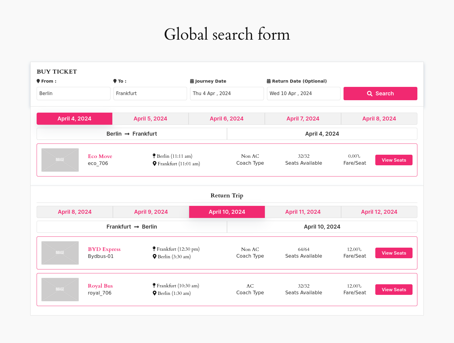 Bus Ticket Booking with Seat Reservation – WpBusTicketly | WordPress plugin