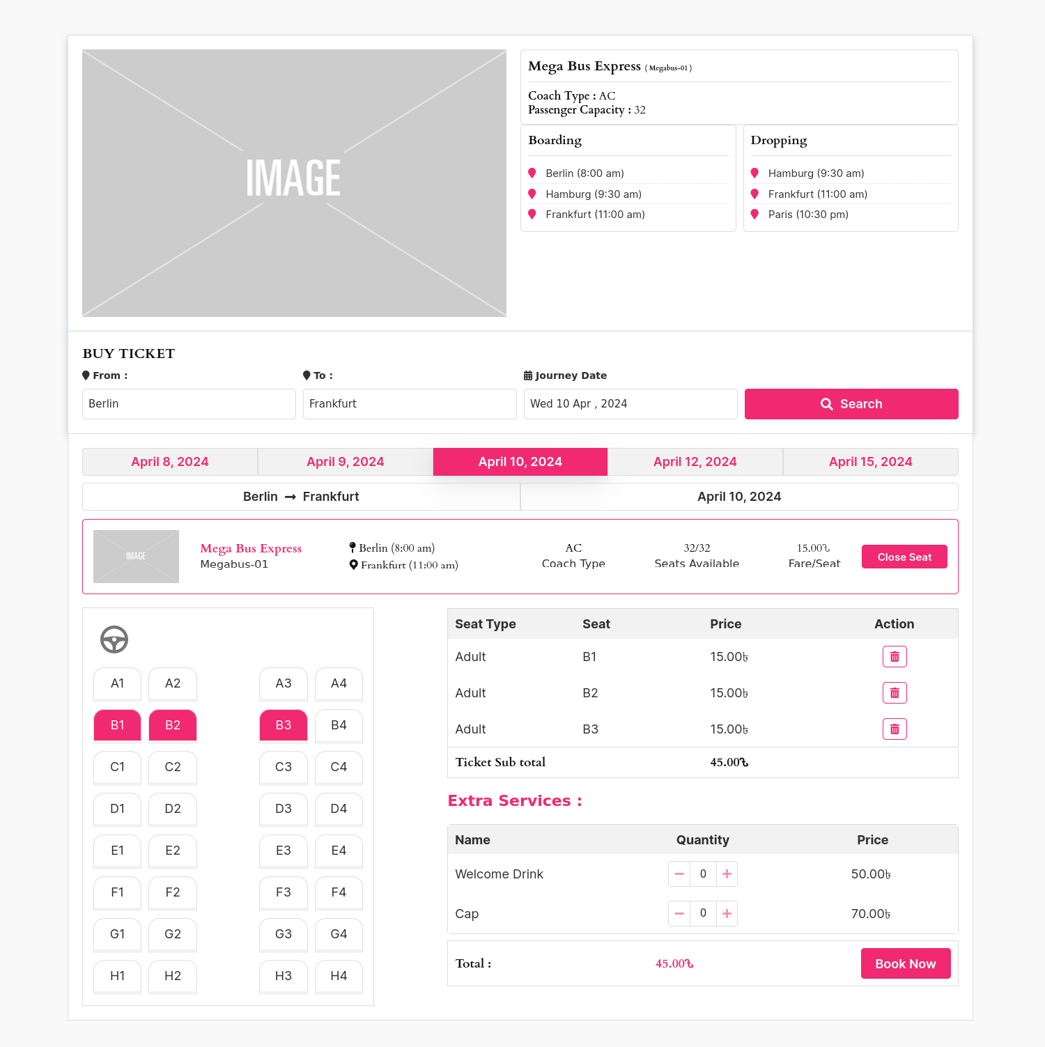 Bus Ticket Booking with Seat Reservation – WpBusTicketly | WordPress plugin