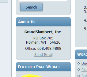 A sample of the sidebar widget produced.