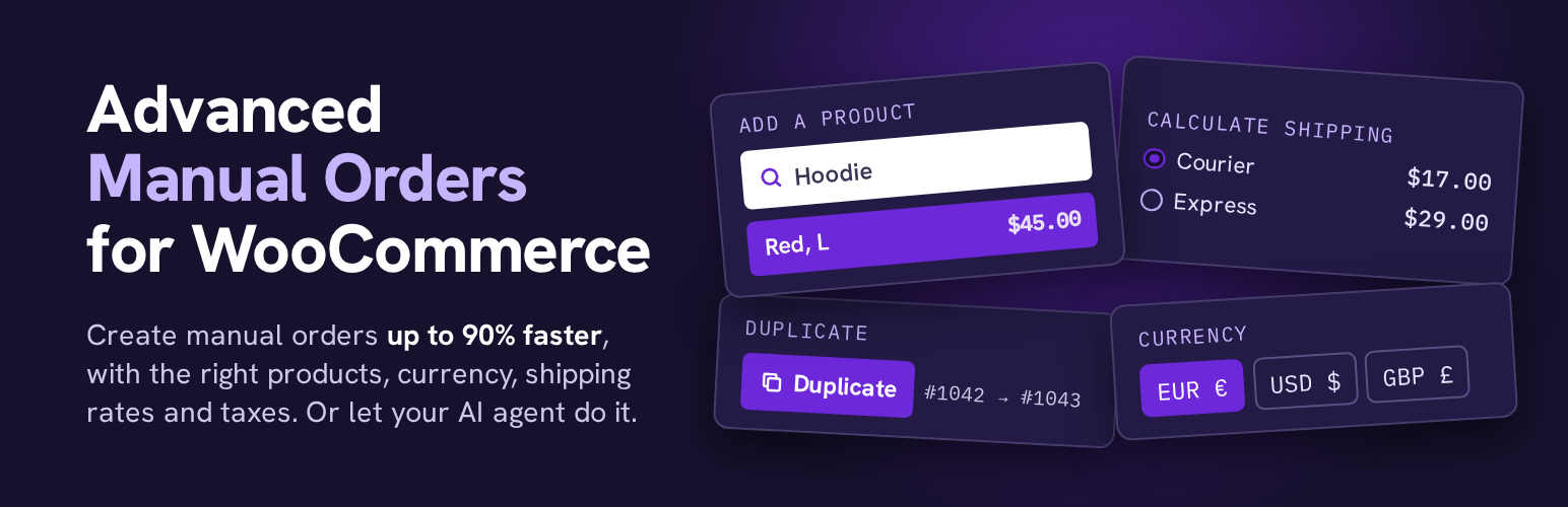 WordPress 外掛 Business Bloomer Advanced Manual Orders for WooCommerce 的封面圖片