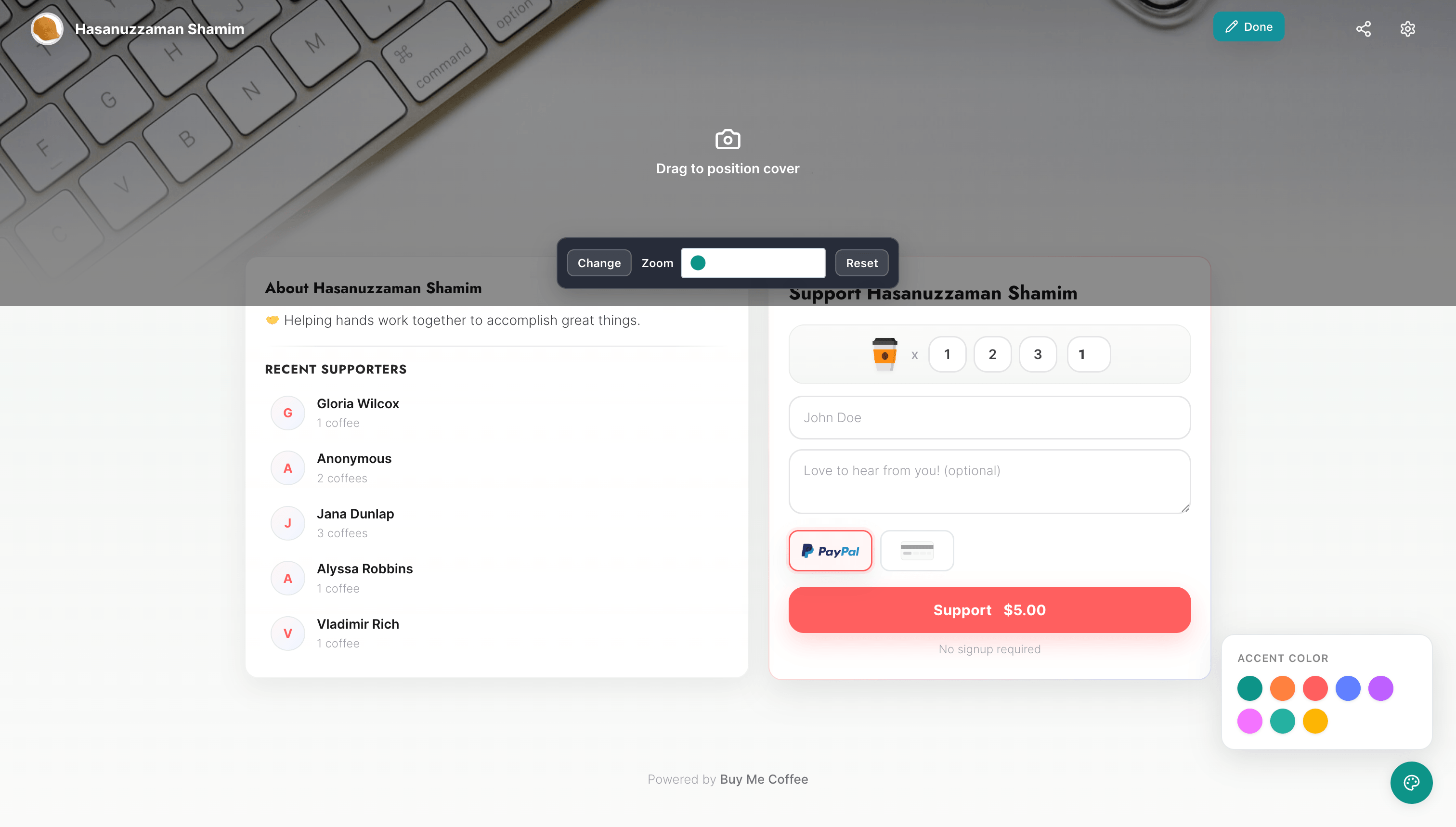 Buy Me a Coffee button &amp; widgets – Fundraise with Stripe and PayPal