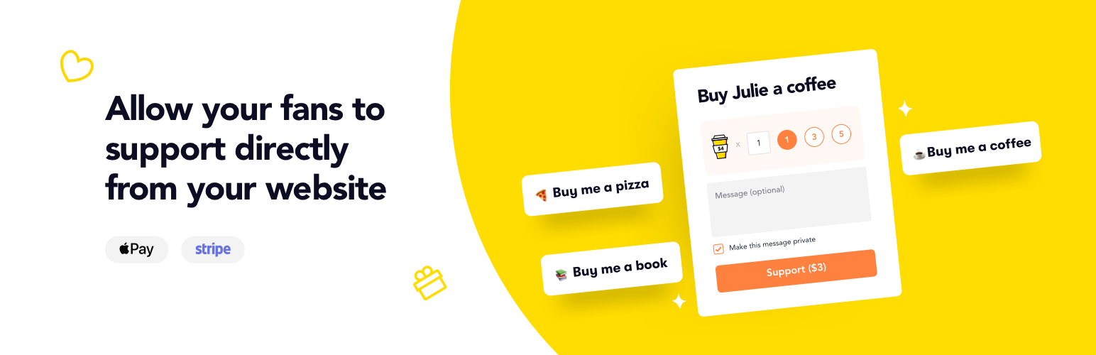 WordPress 外掛 Buy Me a Coffee – Button and Widget Plugin 的封面圖片。