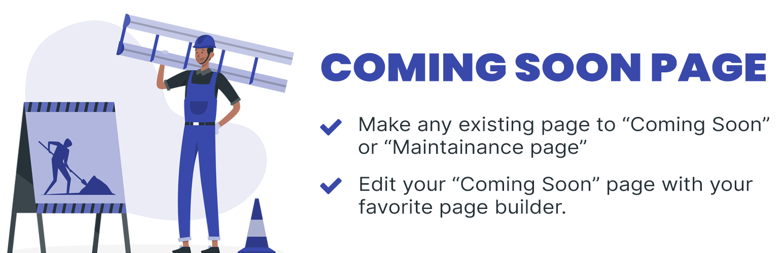 WordPress 外掛 Coming soon Page 的封面圖片。