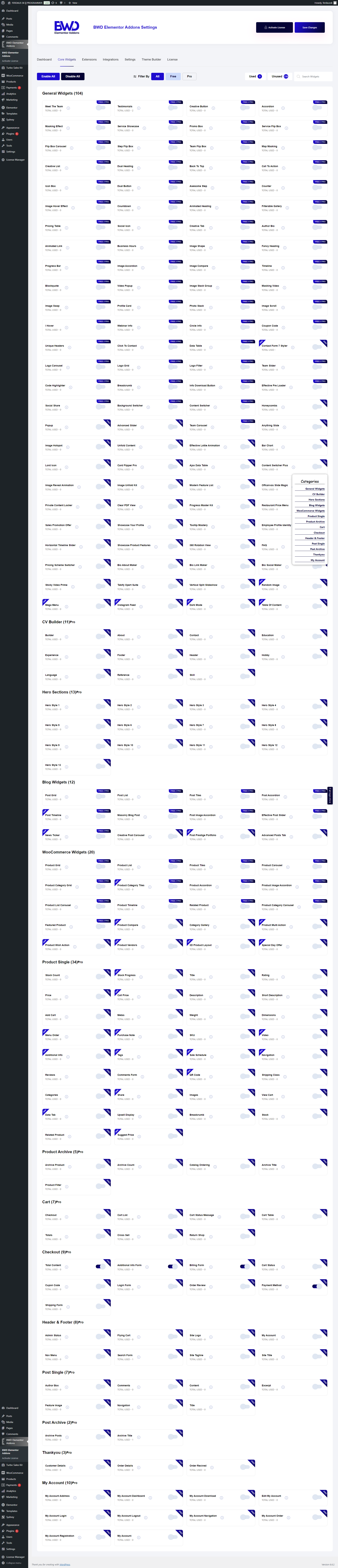 The plugin widgets tab on the dashboard /assets/screenshot-2.jpg